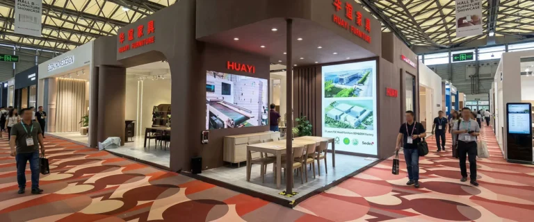 HUAYI Furniture - 45,000 sqm modern solid wood furniture production campus in Qingdao, China